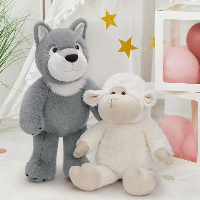 MaoGoLan Sheep Stuffed Animal 22inch Plush Goat for Girls, Cute Lamb Plush Toy Cuddly Stuffed Pillow Gifts for Kids Christmas Valentine's Day Birthday Easter Graduation