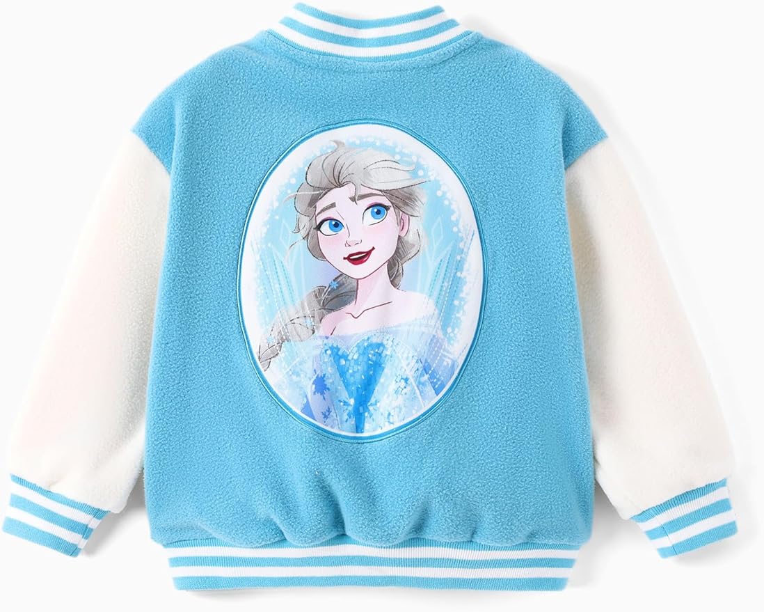 Disney Minnie Mickey Stitch Princess Frozen Marvel Jacket Lightweight Coat Button up Color Block Sweatshirt Sizes 2-14 Years