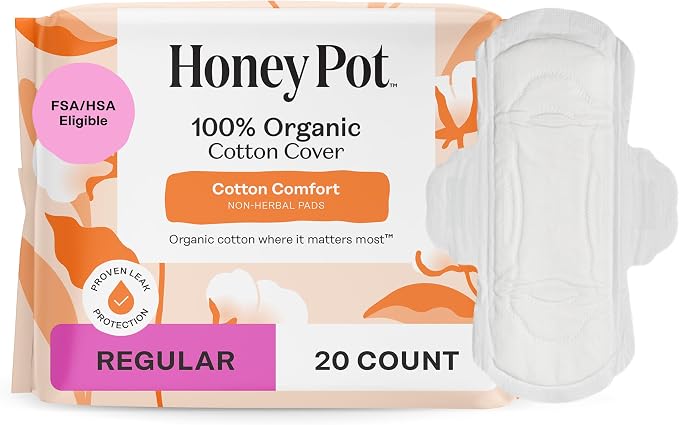 The Honey Pot Company - Pads for Women - Non-Herbal Regular Pads & Everyday Liners Bundle - Cotton Cover & Ultra-Absorbent Pulp Core - Feminine Care