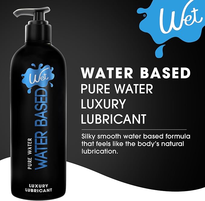 Wet Silver Water-Based Lubricant | Long-Lasting, Original Premium Formula | Vegan, pH-Balanced, Hypoallergenic, Paraben-Free, Non-staining | Lube for Men, Women & Couples, 16 fl oz