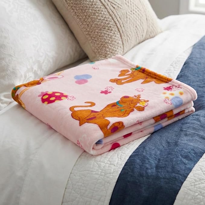 Scooby-Doo Easter Fluffy Throw 50 in x 70 in – Soft Plush Lightweight Blanket for Couch, Bed & Travel (100% Officially Licensed Product) by Franco Collectibles