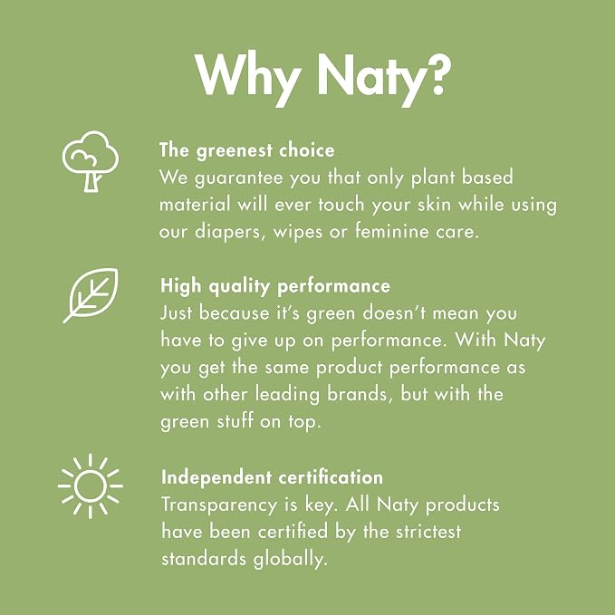 Eco by Naty Sanitary Pads – Plantbased and Absorbent Sanitary Pads for Women, Organic Cotton Menstrual Product, Better for Feminine Health (Night, 10 Count) (Pack of 3)