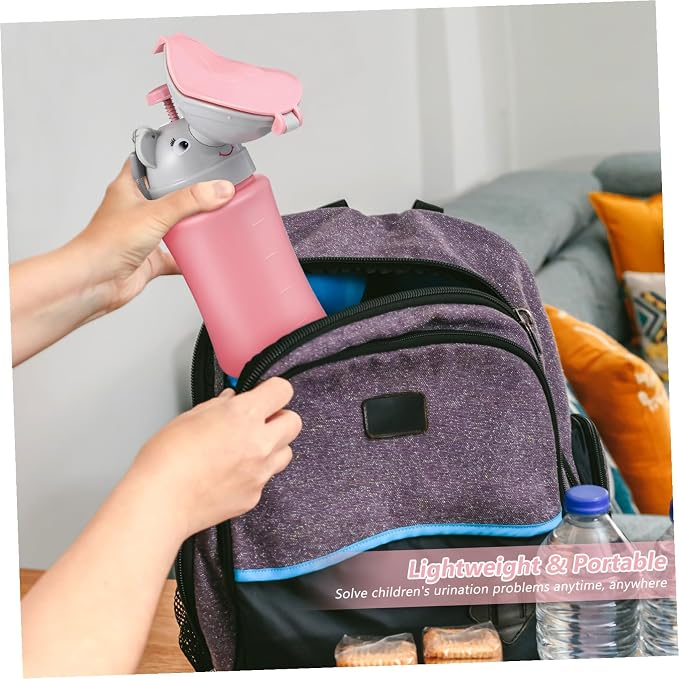 Potty Urinal Emergency Toilet Portable Elephant Pee Cup for Potty Training for Baby Child Girl for Toddlers and Camping Car Travel