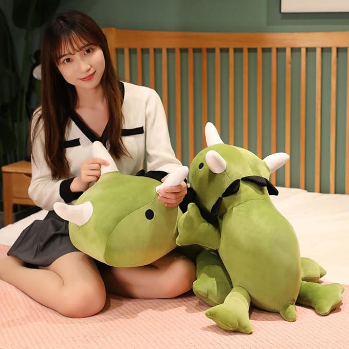 SQEQE Weighted Dinosaur Plush, Weighted Dinosaur Stuffed Animal, Dino Plushies Pillow Toy Gift for Kids Adults 13.8 Inch, 1.6 Lbs