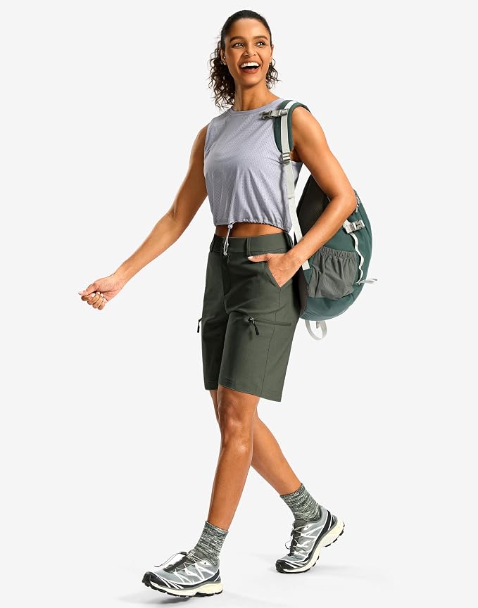 G Gradual Women's 7"/9" Hiking Cargo Shorts Quick Dry Lightweight Golf Outdoor Work Summer Travel Shorts with Pockets