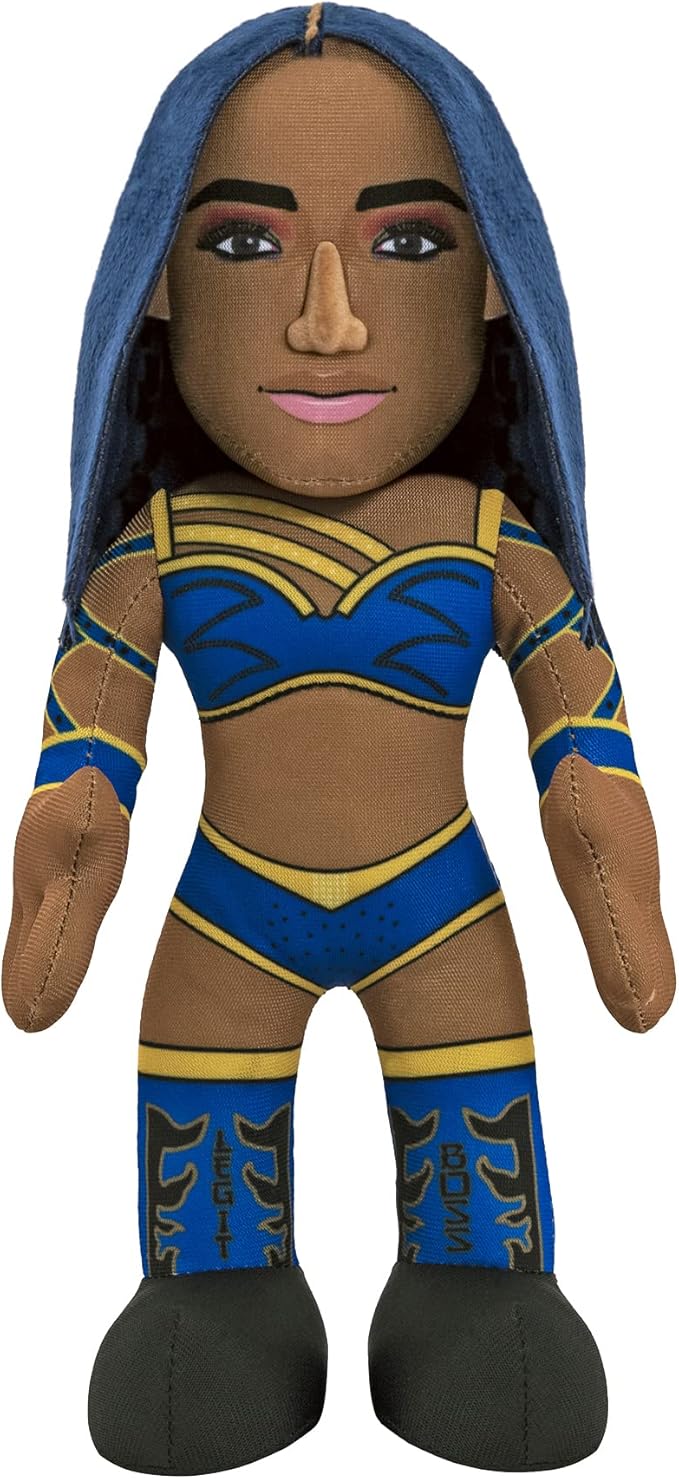 Bleacher Creatures WWE Diva Sasha Banks 10" Plush Figure- A Wrestling Diva for Play or Display