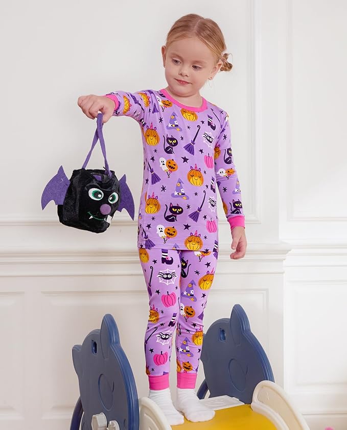 Bamboo Viscose Toddler Girls Kids Pajamas Unicorn Mermaid Pjs Long Sleeve Snug fit 12M-8Y 2pcs Soft Jammies