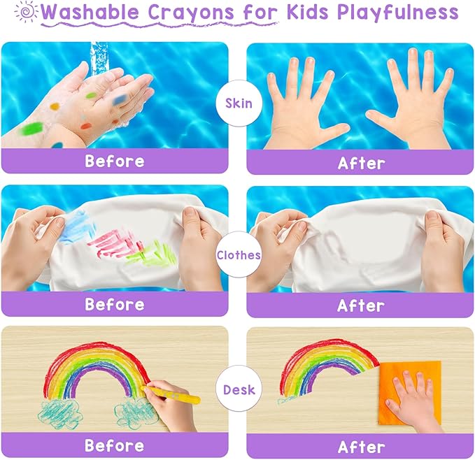 DreamCandy Twist Crayons for Toddlers,12 Colors Non Toxic Washable Crayons for Kids,Art Supplies Drawing Coloring Crayon Set,Gift for Boys and Girls,Back to School,Stocking Stuffers