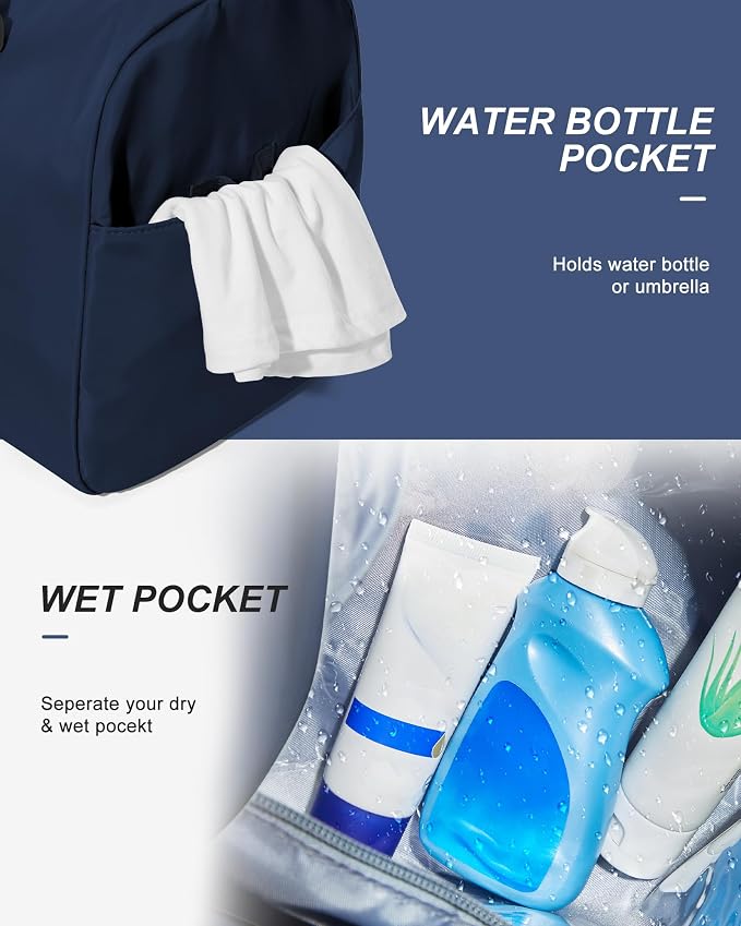 Gym Bag Womens Mens with Shoes Compartment and Wet Pocket Travel Duffel Bags for Women for Plane Sport Gym Tote Bags Swimming Yoga Waterproof Weekend Overnight Bag Carry on Bag Hospital Holdalls
