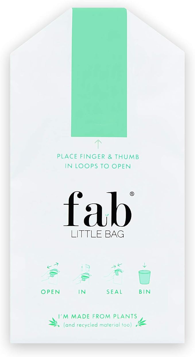 Fab Little Bag Feminine Hygiene Disposable Bags Set for Tampons and Sanitary Pads, Feminine Care Products Kit, Comes with 100 Bags and the Dispenser