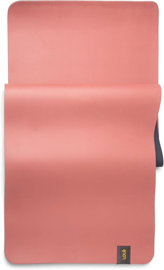Lolë Pose Yoga Mat for Women with Strap Carrier – Non-Slip 5mm Thick