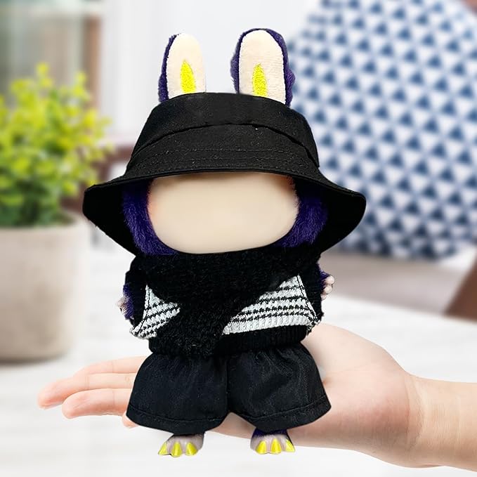 Clothes Fit for 17CM Doll, Fashion Doll Clothes Outfit Set Cute Theme Designer Toys Dress Accessories for Collector Fans Display (Gold V Black)