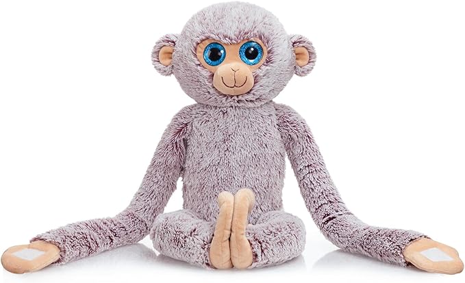 Hanging Monkey Plush Toy Cute Stuffed Animal Gift for Kids Grandchildren Friends Family Gray 27 inch
