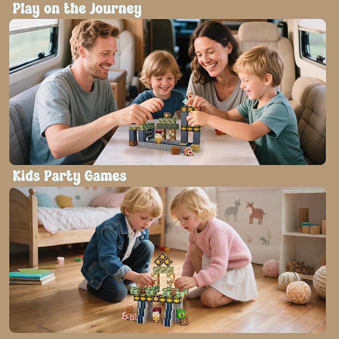 100PCS Magnetic Building Blocks,Magnetic Tiles Military Army Toy for Kids Ages 3 4 5 6 7 8,Stacking Magnets Toys for 4-8 Year Old Boys Girls,STEM Learning Toy Birthday for Toddlers 3-10