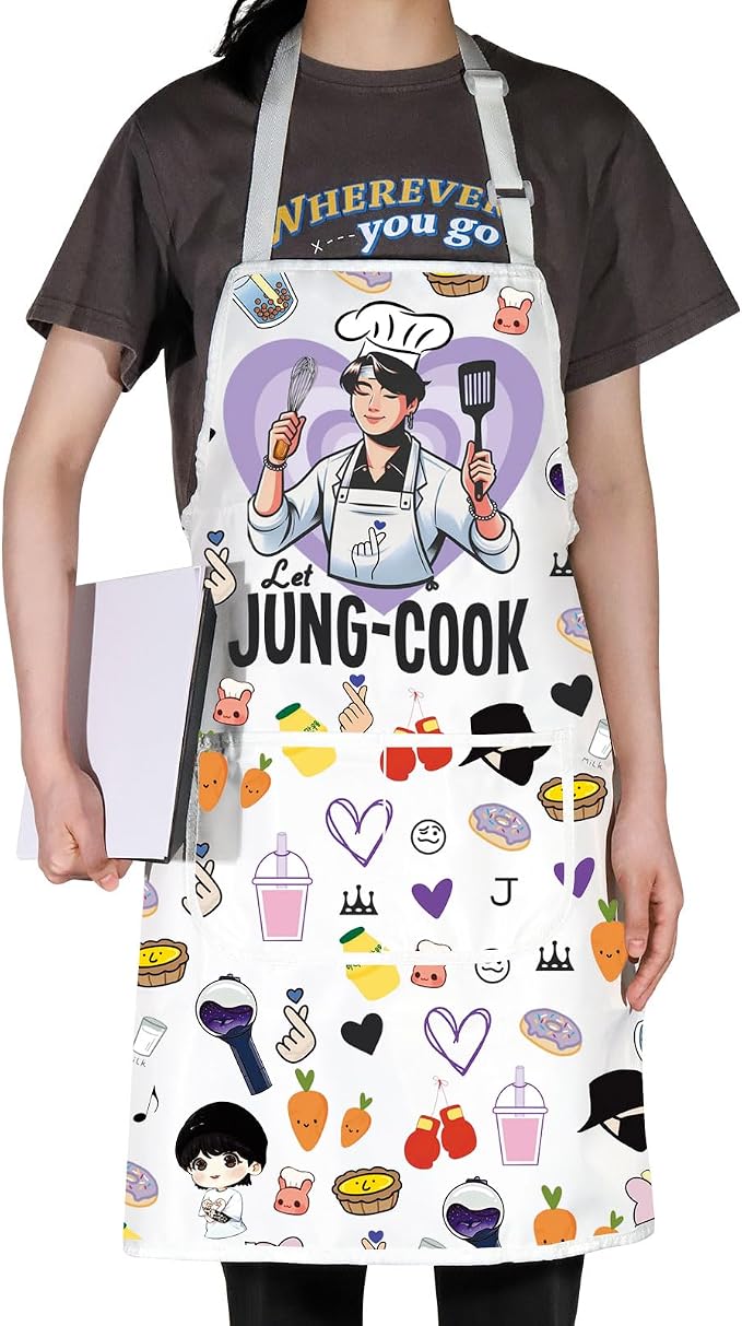 JNIAP Korean Group Kitchen Apron Korean Group Fans Gifts Korean Group Kitchen Gifts Korean Music Lover Gift
