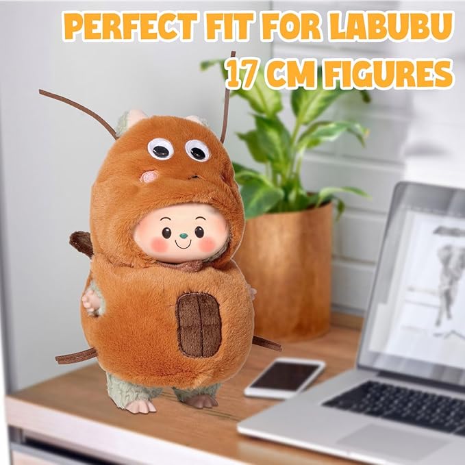 AICase for 17cm Doll Clothes/Outfit,Designer Clothing Set for 17cm Doll,2 Piece Set Hat Clothing,Boys and Girls Stylish Adorable Clothes Accessories-02