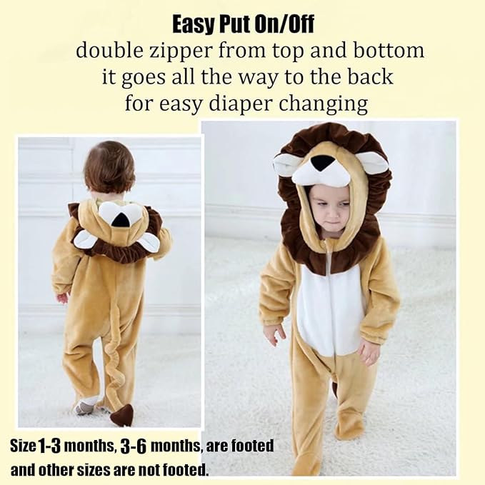 Baby Animal Costumes Unisex Toddler Outfit Halloween Dress Up Romper
