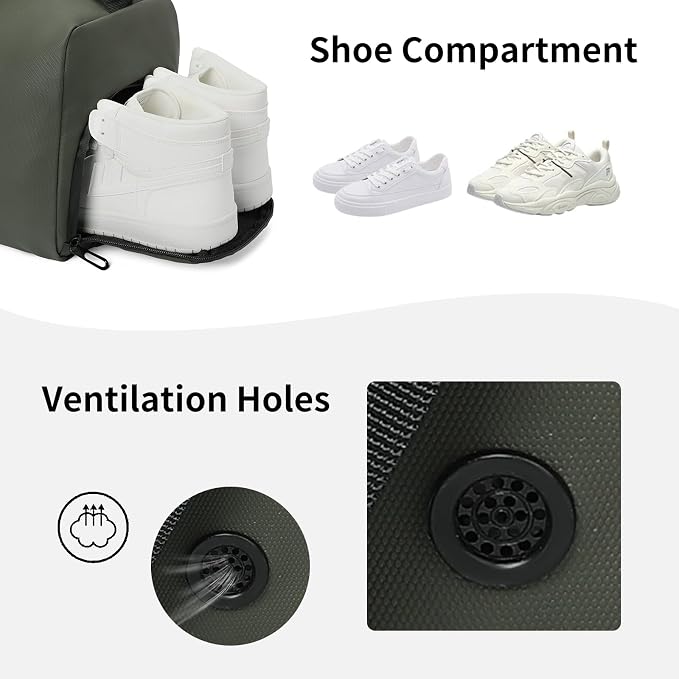 Handbag for Women Yoga Bag Large Capacity Yoga Pad Buckle with Shoe Compartment Water Bottle Sports Gym Bag Travel