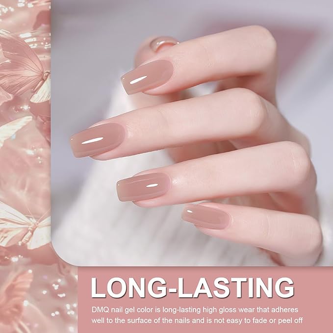 NovaCharm Nude Nail Polish - French Nude Nail Polish - Air Dry Quick Dry Long-Lasting Nail Varnish - Chip Resistant Nail Lacquer Easy Apply - Fingernail Polish Nail Art Polish for Women Manicure DIY