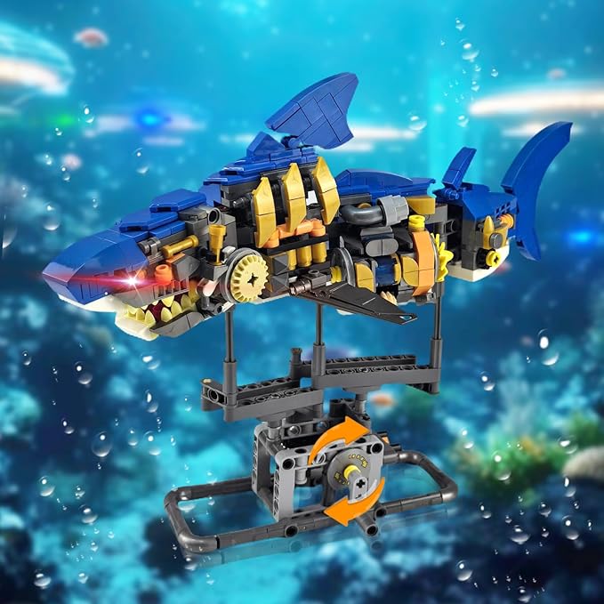 Building Bricks Set - Building Blocks - Animal Micro Building Block Toy for Boys Girls & Adults (Shark)