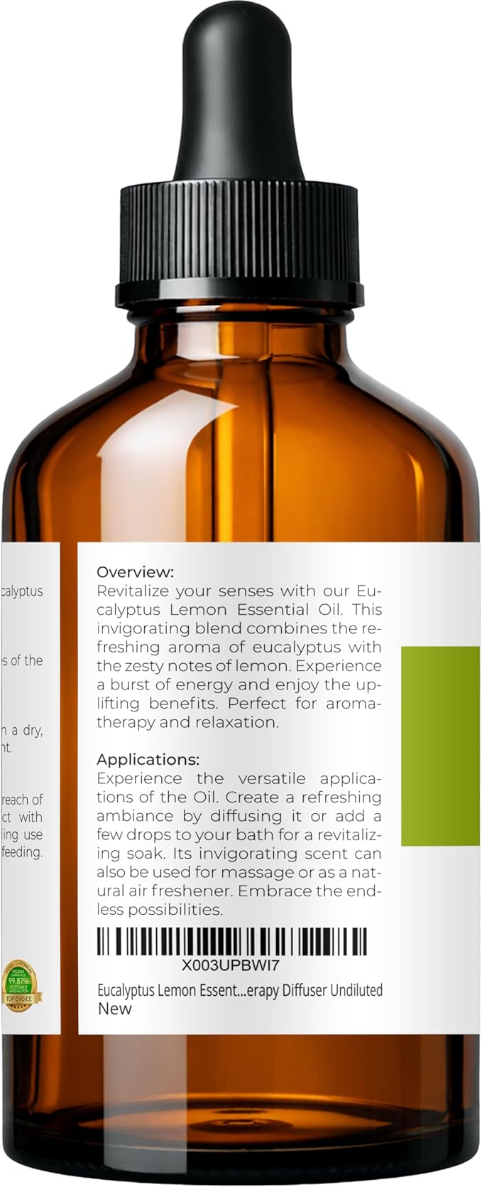 Eucalyptus Lemon Essential Oil by Velona - 4 Fl Oz | Therapeutic Grade for Aromatherapy Diffuser Undiluted…
