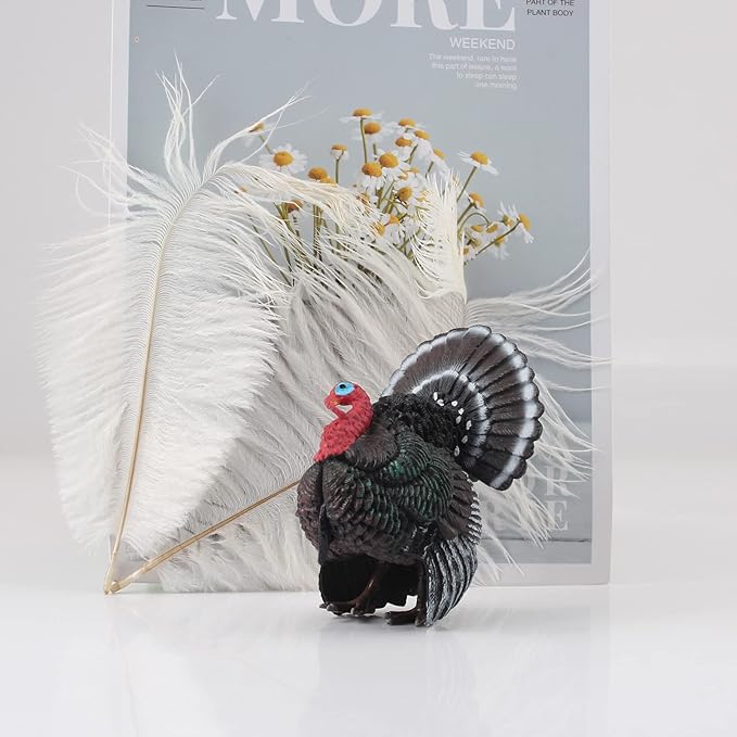 LC JoyCre 3 Inch Animals Turkey Toys Turkey Figurine Farm Animal Figurines for Toddlers Preschool Animals Figures Eduactional Model Toy for Kids Party Decoration