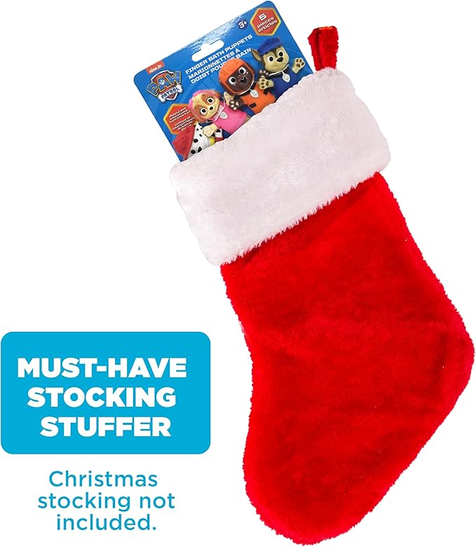Ginsey Nickelodeon PAW Patrol Bath Finger Puppets, 5 Pc - Party Favors, Educational, Floating Pool Toys, Beach Toys, Story Time, Playtime