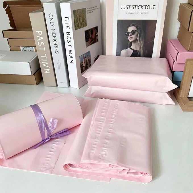 100 PCS Sanitary Napkin Disposal Bags, Self-sealing, Odor-proof, Rectangular, Plastic, 12“ x 6.7” Bags for Feminine Hygiene, Personal Waste, or Pet Waste (Pink)