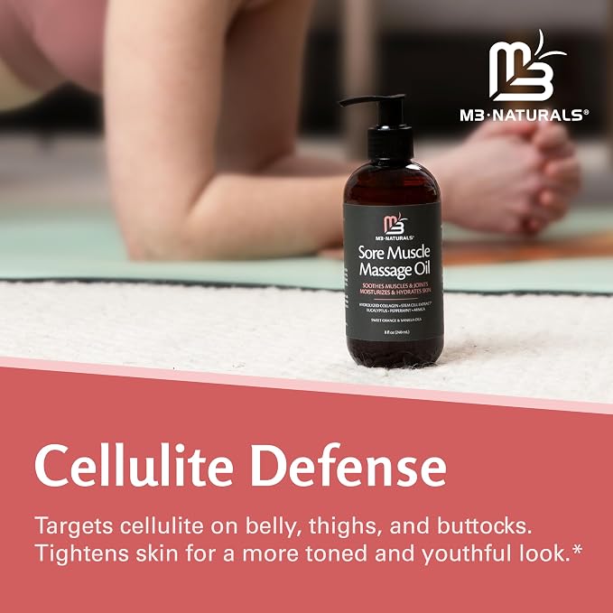 Arnica Sore Muscle Massage Oil for Massage Therapy - with Collagen Stem Cells Arnica and Menthol - Multipurpose Instant Absorption Full Body Massage Oil by M3 (Pack of 2)