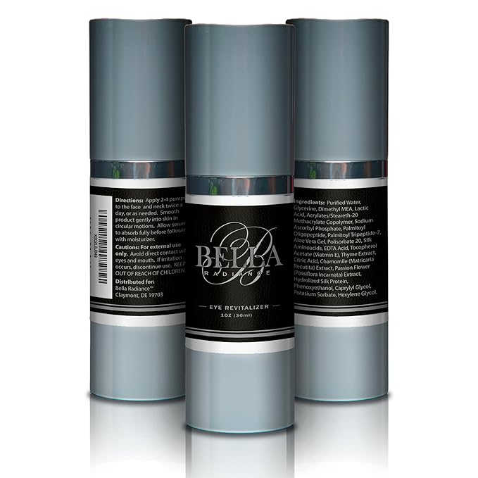 Bella Radiance Eye Revitalizer-Advanced Under Eye Treatment - Reduce Dark Puffy Under Eyes and Restore Skins Natural Glow