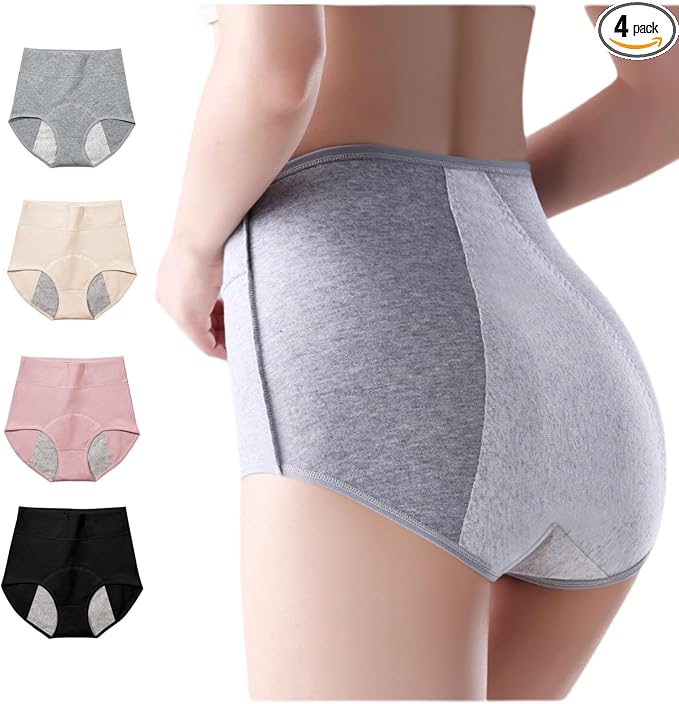 Washable Incontinence Underwear for Women, Leak Resistant Ladies Panties | Reusable Protective Briefs for Light Bladder Leakage; Thin lightweight leak proof underwear; NO thick cotton liner (S)