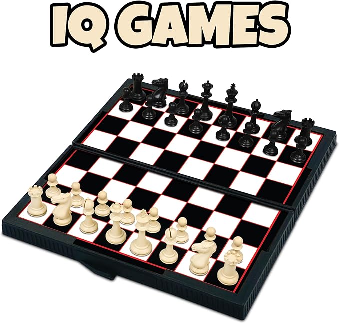 Gamie Magnetic Board Travel Games for Kids, Set Includes 12 Retro Fun Games - 5" Compact Design - Individually Boxed - Teaches Strategy & Focus, Great for Road Trip/Travel/Camping, Gift for Ages 6+