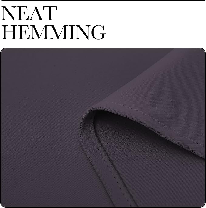 NICETOWN Greyish Purple Blackout Curtains 63 inches Length for Kitchen, 2 Panels, 34" Wide, Thermal Insulated Decoration Drapes for Small Window