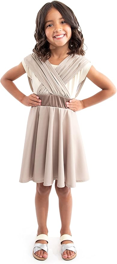 Little Adventures Scavenger Twirl Dress - Machine Washable Girl Child Pretend Play and Party Outfit with No Glitter