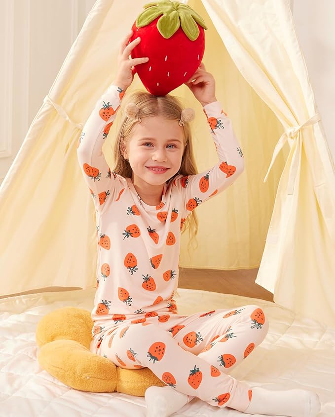 Bamboo Viscose Toddler Girls Kids Pajamas Unicorn Mermaid Pjs Long Sleeve Snug fit 12M-8Y 2pcs Soft Jammies
