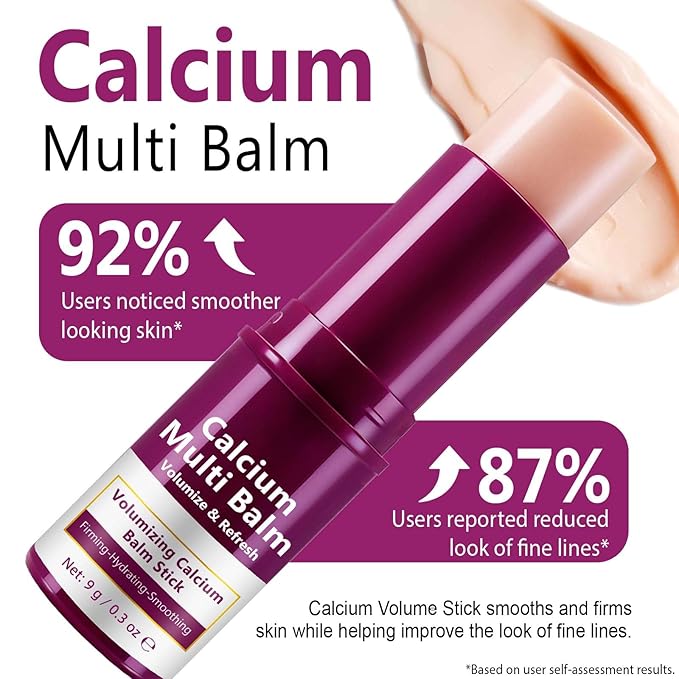 Acorn + Oak Calcium Multi Balm Stick - Collagen Infused Eye & Face Balm, Wrinkle Repair Cream for Deep Wrinkles, Anti-Aging Firming Stick with Intense Hydration, 0.3 Oz
