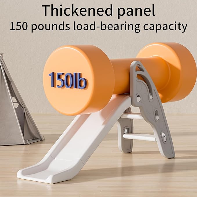 Toddler Slide Large Play Climber Slide PlaySet with Extra Long Slipping Slope Indoor Slide Kids Slide Toddler Playground Toddler Slide Outdoor Toys for Toddlers (Grey)