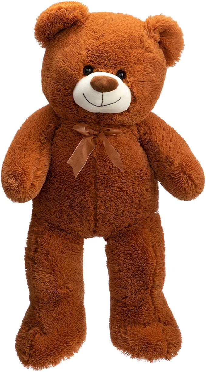 HollyHOME Teddy Bear Stuffed Animal Plush Giant Teddy Bears with Footprints Big Bear 36 inch Brown