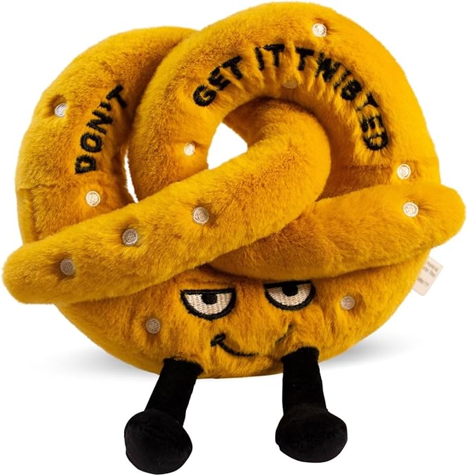 Pretzal Plushie - Don't Get It Twisted Sassy Preztal Plush, Funny & Cute Food Plush Toy for Gifting