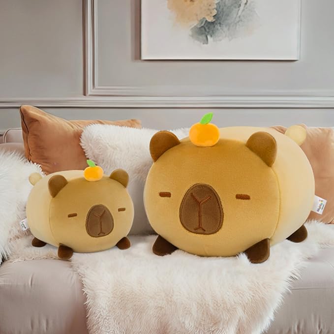 Mewaii Cute Capybara Plush, Kawaii Plushies Capybara, Cute Animal Plushie, Soft Squishy Gifts for Kids & Girls (16 Inch)