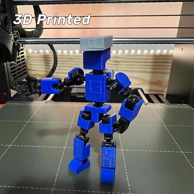 Mini 13 Action Figure, Mini T13 Action Figure 3D Printed, Fully Articulated Robot, Dummy 13 Action Figure Easy 13 Action Figure, Stop Motion Animation, Gift (3 Pack - C)