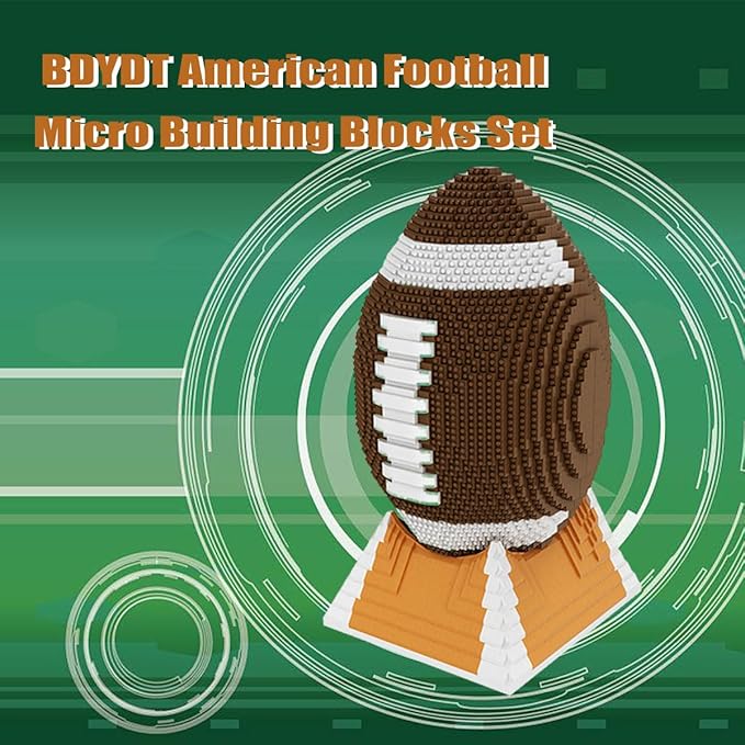American Football Micro Building Blocks Set（4752PCS） - Architectural Model Toys Gifts for Kid and Adult，3D Building Block Toys Gift for Sports Enthusiasts