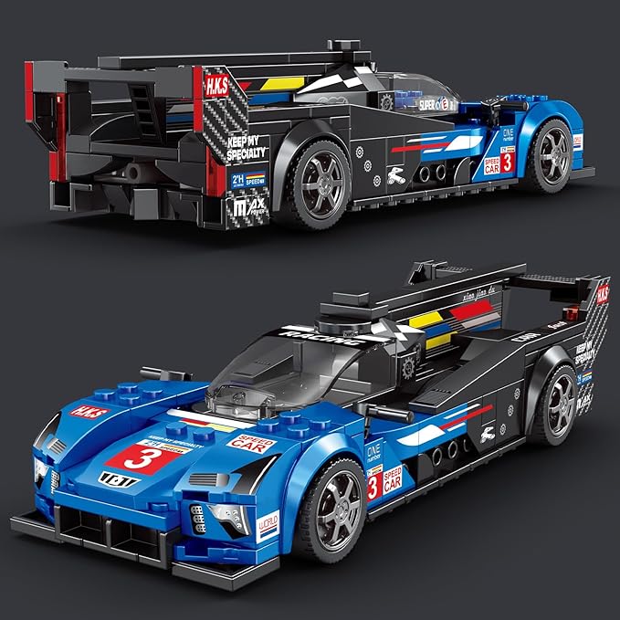 HIGH GODO Speed Racing Car Building Set, Super Car Model Kit, Collectible Cars Construction Toys Gifts for Adults and Teens Age 14+ (294 Pieces)