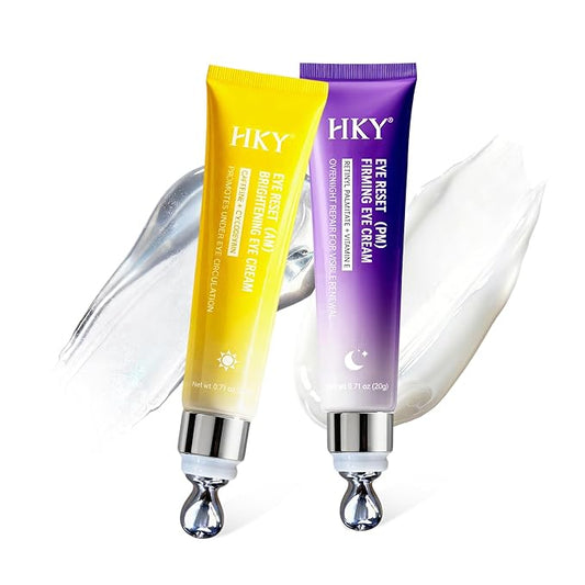 HKY Eye Cream, Under Eye Bags And Wrinkles Repair Cream Brightener, Anti Aging, Dark Circles Puffiness Under Eye Treatment With Retinol Serum & Vitamin E, Overnight Instant Firming