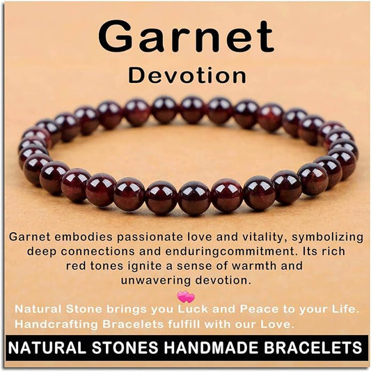 AD Beads Handmade Gemstone Stretch Elastic Bracelet Crystal Healing Reiki Nature's Beauty and Spiritual Essence Unisex