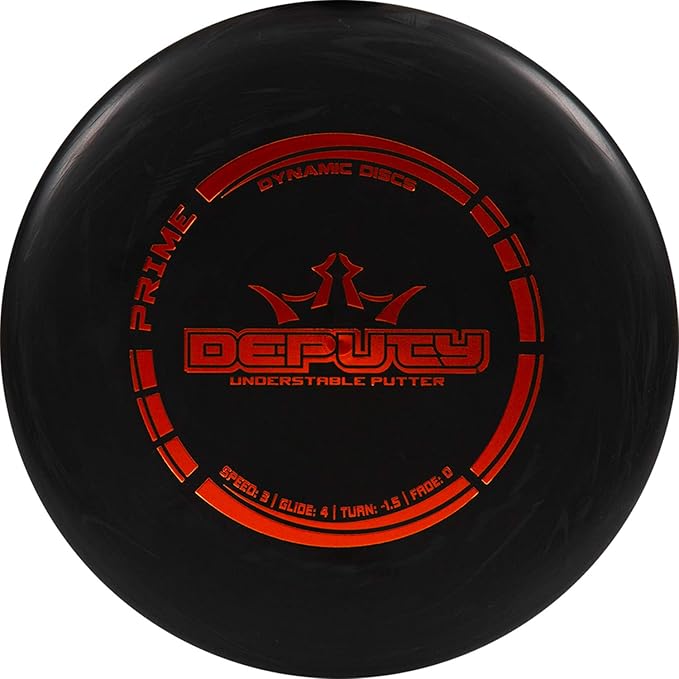 Dynamic Discs Prime Deputy Disc Golf Putter | Frisbee Golf Disc | Understable Putt and Approach Disc | Slim Beadless Profile | Stamp Colors Will Vary