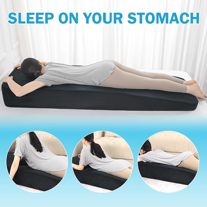 ROYALAY Tummy Nest Pregnancy Mattress, Pregnancy Pillow for Stomach Sleepers with Hole, 70in Full Body Pregnancy Massage Cushion, Face Down Pillow for Sleeping