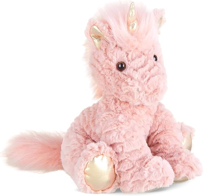 Bearington Glimmers The Plush Unicorn, 10.5 Inch Pink Stuffed Animal