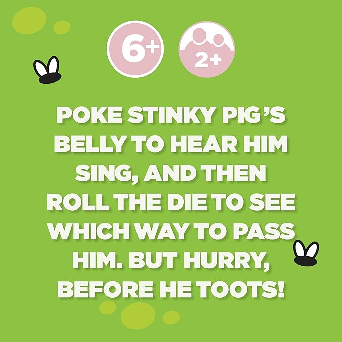 PlayMonster Stinky Pig Game Dice Game – Family Kids Games, Travel Games, Fast, Musical Active Kids Game with Funny Sounds, Multi-Player, Ages 6+