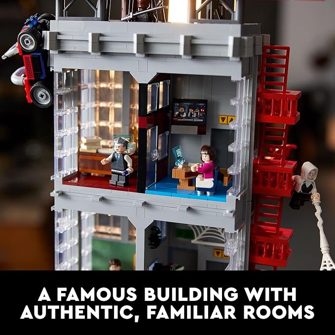 LEGO Marvel Spider-Man Daily Bugle Building Sets for Adults - Display as Office or Book Shelf Decor - Gifts for Christmas - 25 Minifigures - 76178